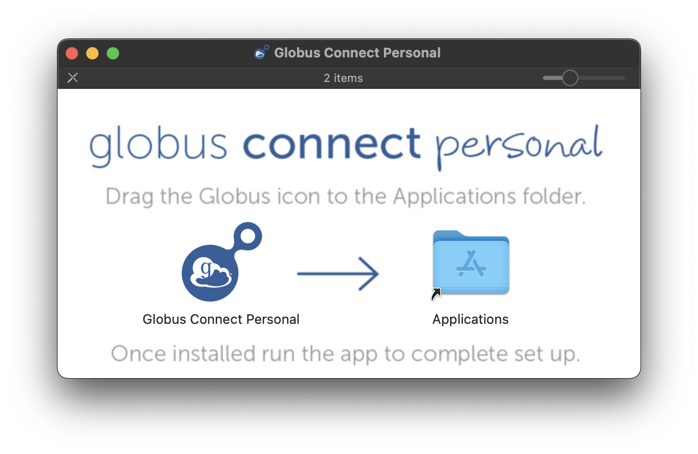 Globus Install Drag